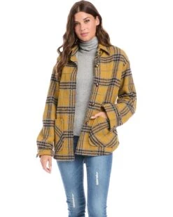 Karen Kane Plaid Shirt Jacket