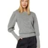 Lilla P Puff Sleeve Crew Neck Sweater