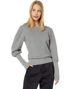 Lilla P Puff Sleeve Crew Neck Sweater