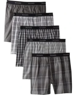 Hanes Men's Yarn Dye Exposed Waistband Boxer-Multiple Packs And Colors