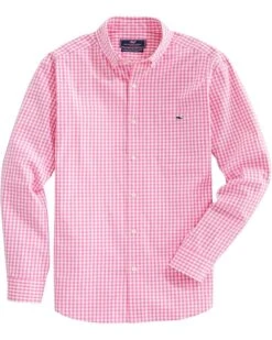 Vineyard Vines Men's Classic Fit Gingham Shirt In Stretch Cotton