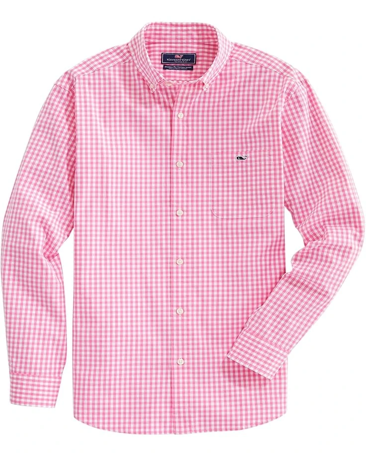 Vineyard Vines Men's Classic Fit Gingham Shirt In Stretch Cotton 1 Vineyard Vines Men's Classic Fit Gingham Shirt In Stretch Cotton