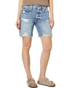 Lucky Brand 90s Loose Denim Shorts In Red Carpet Destination Court