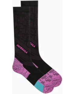 Merrell Merrell Unisex-adults Men's And Women's Trail Run Compression Over The Calf Socks - Unisex OTC With Arch Support Band
