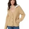 Lucky Brand Cable Collared Cardigan