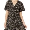 MICHAEL Michael Kors Giraffe Flutter Mini Wrap Dress