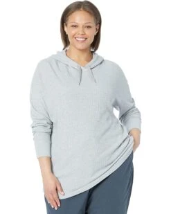 L.L.Bean Plus Size Soft Stretch Waffle Hoodie