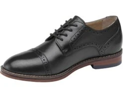 Johnston & Murphy Kids Conard Cap Toe (Little Kid/Big Kid)