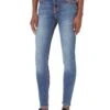 True Religion Halle Mid-Rise Super Skinny Flap Super T In Medium Wash