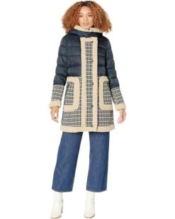 Sam Edelman Tweed Bonded Hybrid Puffer