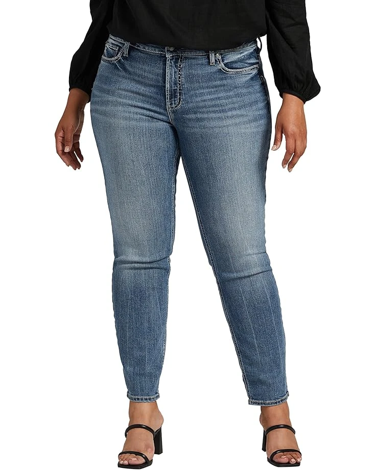 Silver Jeans Co. Plus Size Suki Mid-Rise Straight Leg Jeans W93413EKC288 1 Silver Jeans Co. Plus Size Suki Mid-Rise Straight Leg Jeans W93413EKC288