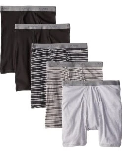 Hanes Men's Tagless Boxer Briefs-Multiple Colors (Blues, Assorted)