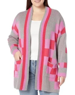 NIC+ZOE Plus Size Checked Away Cardigan